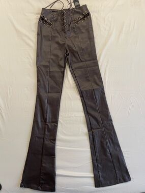 Fashion Nova Fux Leather boot cut pants